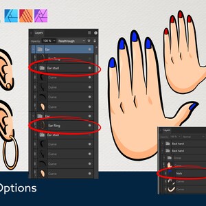 Cartoon Faces and Hands Vector Assets 2 Affinity image 6