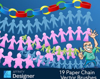 19 Paper Chain - Vector Brushes for Affinity Designer