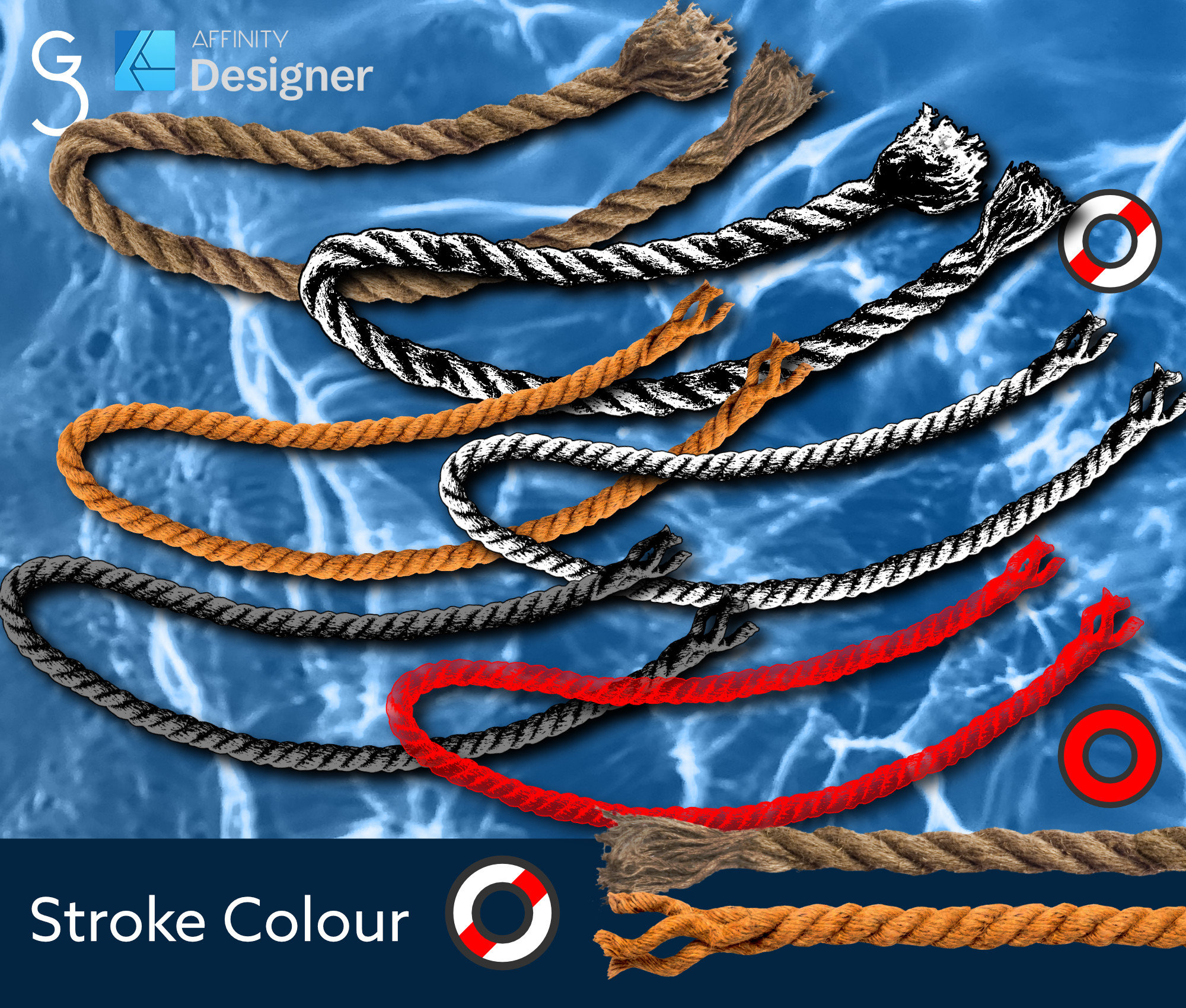 11 'realistic' Rope Vector Brushes for Affinity Designer - Etsy