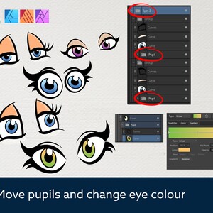 Cartoon Faces and Hands Vector Assets 2 Affinity image 5