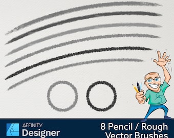 8 Pencil / Rough Line - Vector Brushes for Affinity Designer