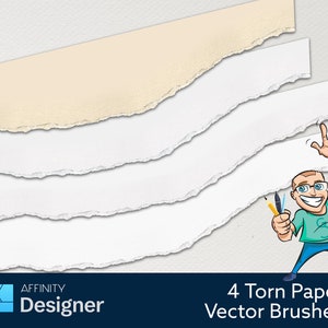 Pennelli vettoriali carta strappata - Affinity Designer