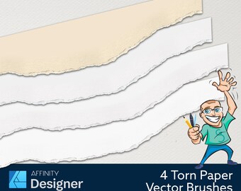Torn Paper Vector Brushes - Affinity Designer