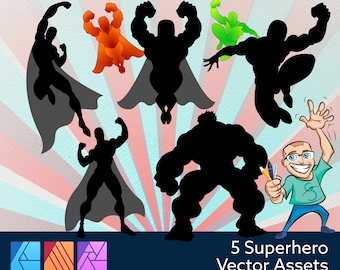 5 Marvelous Superhero Vector Assets
