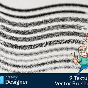 9 Texture Line - Vector Brushes for Affinity Designer