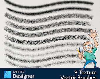 9 Texture Line - Vector Brushes for Affinity Designer