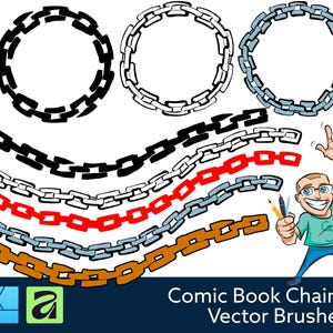 Comic Book Chain Vector Brushes for Affinity Designer