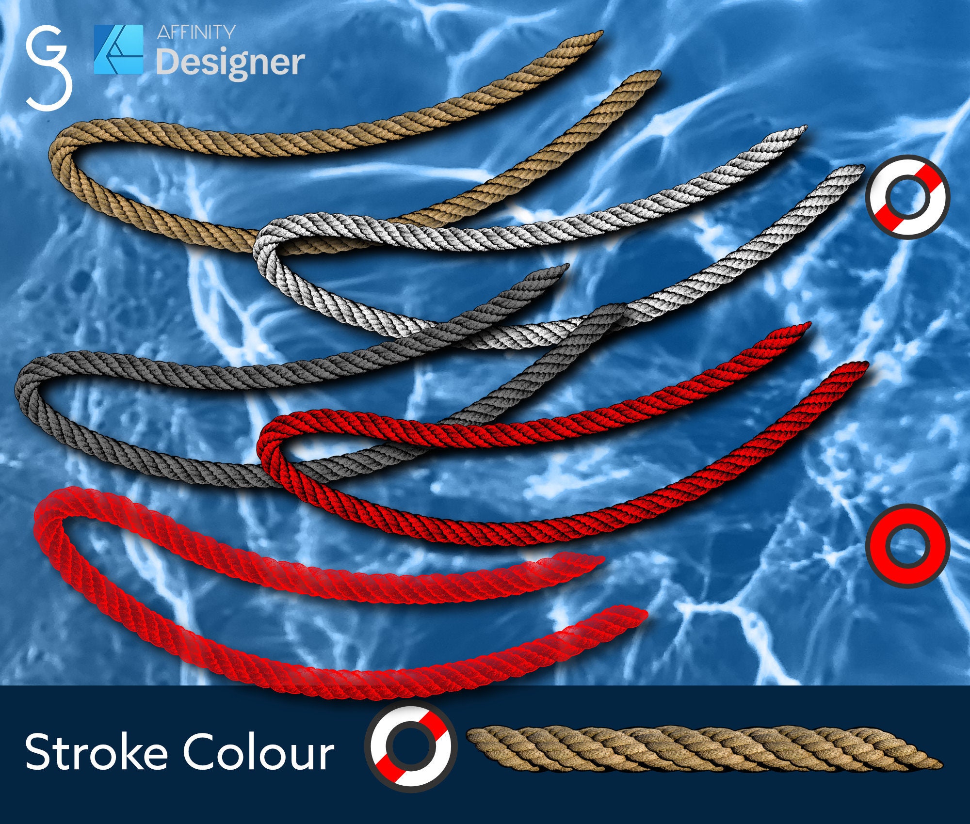 11 'realistic' Rope Vector Brushes for Affinity Designer - Etsy