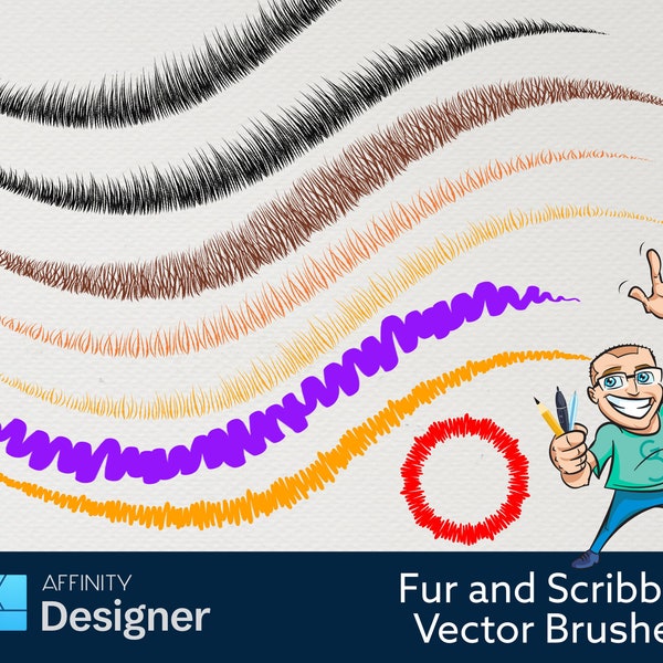 Fur, Grass & Scribble - Vector Brushes for Affinity Designer