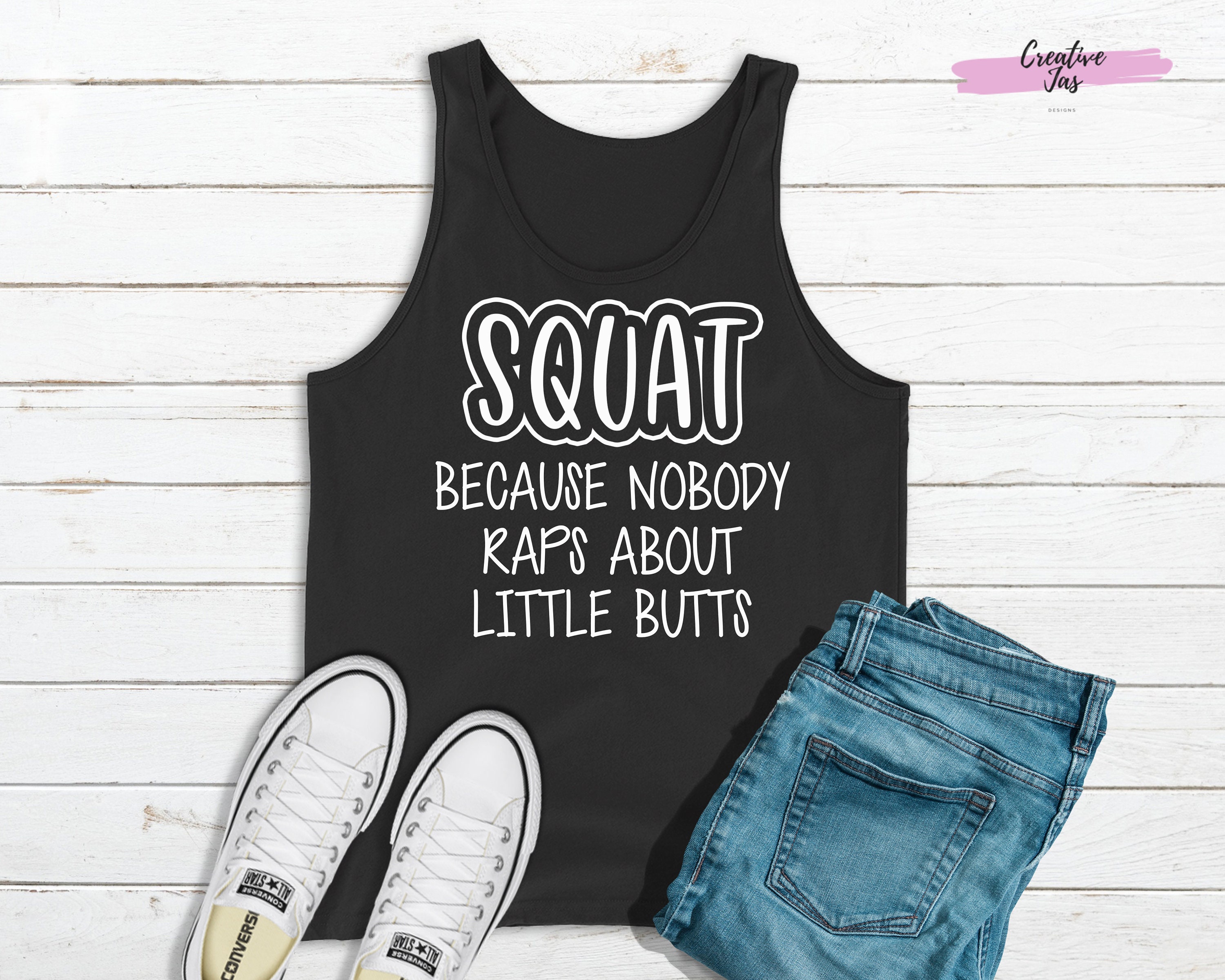 Workout Tank Lift Tank Gym Tank Squat Because Nobody | Etsy