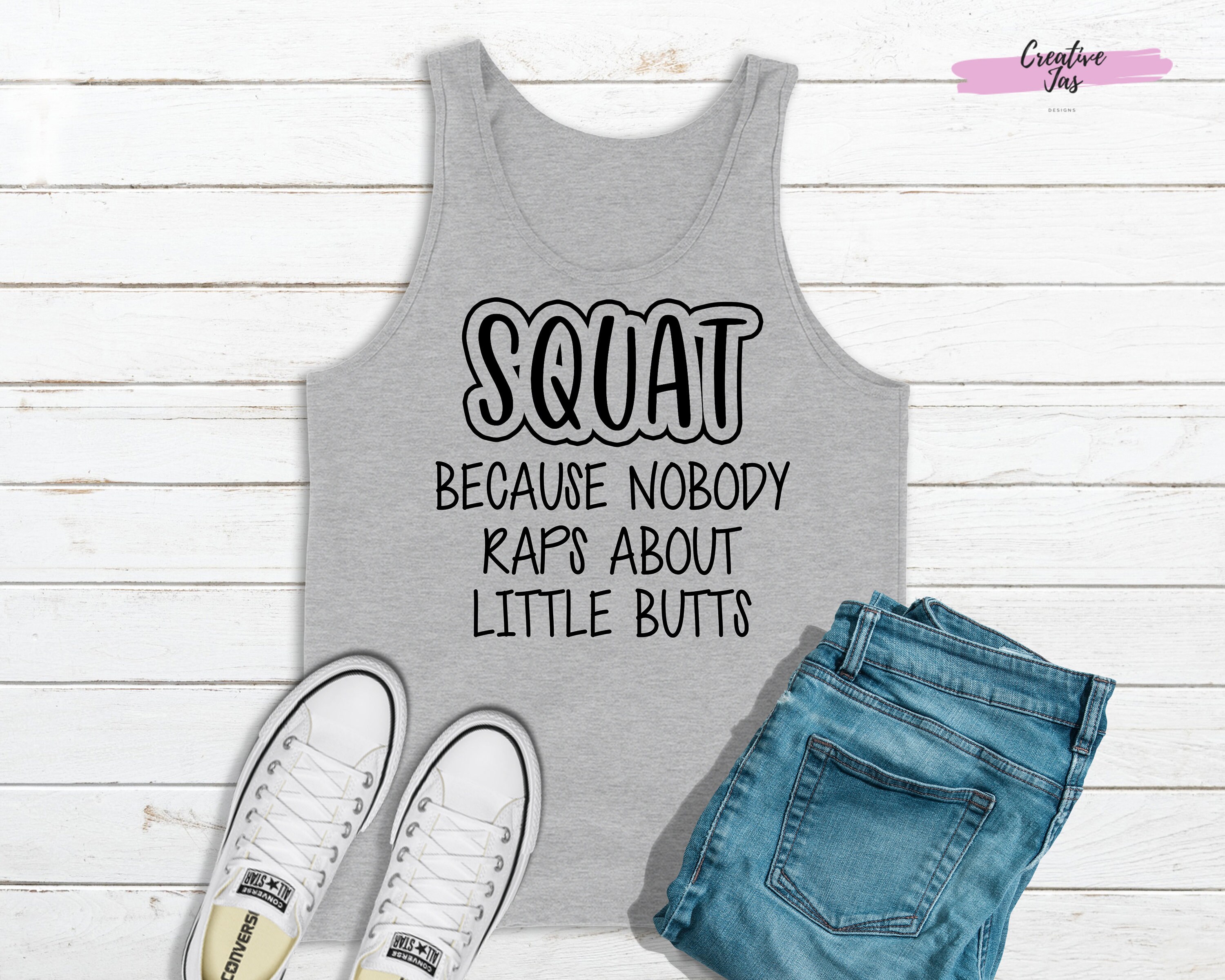Workout Tank Lift Tank Gym Tank Squat Because Nobody | Etsy
