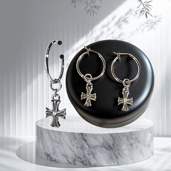 BTS Jimin Inspired Earrings, BTS Jimin Cross Style Earrings