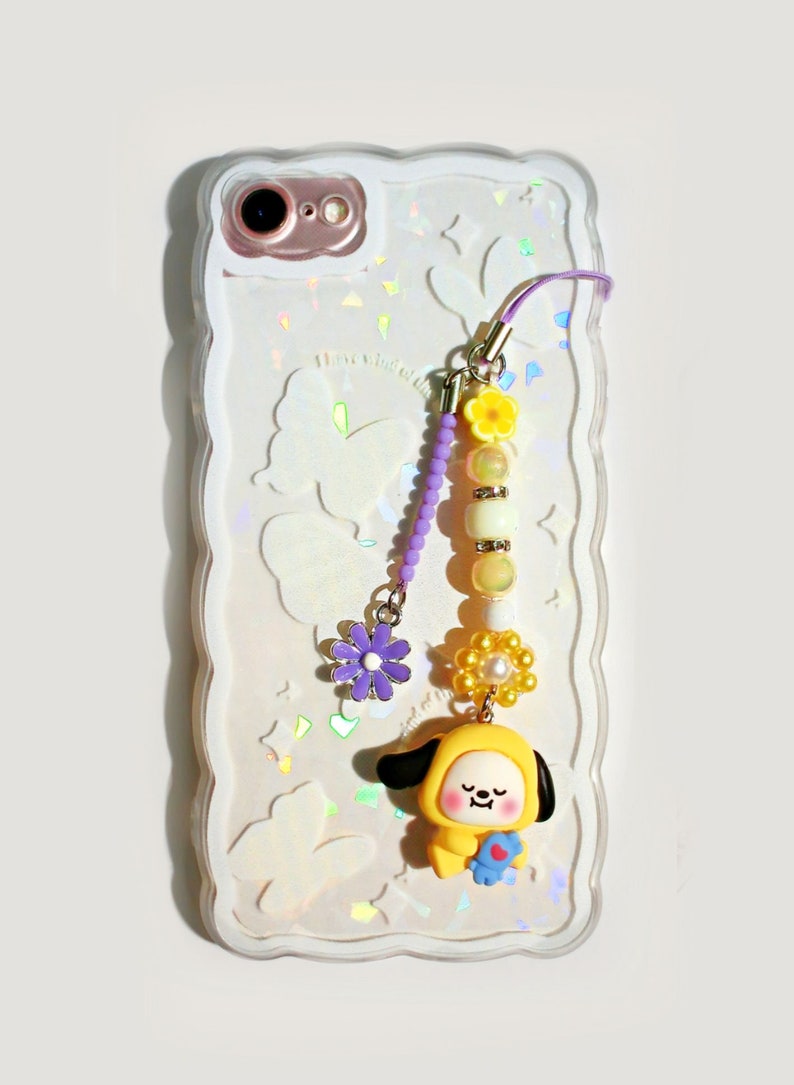 Kpop Chimmy Jimin Beaded Phone Charm Lanyard, BTS Inspired Accessory ...