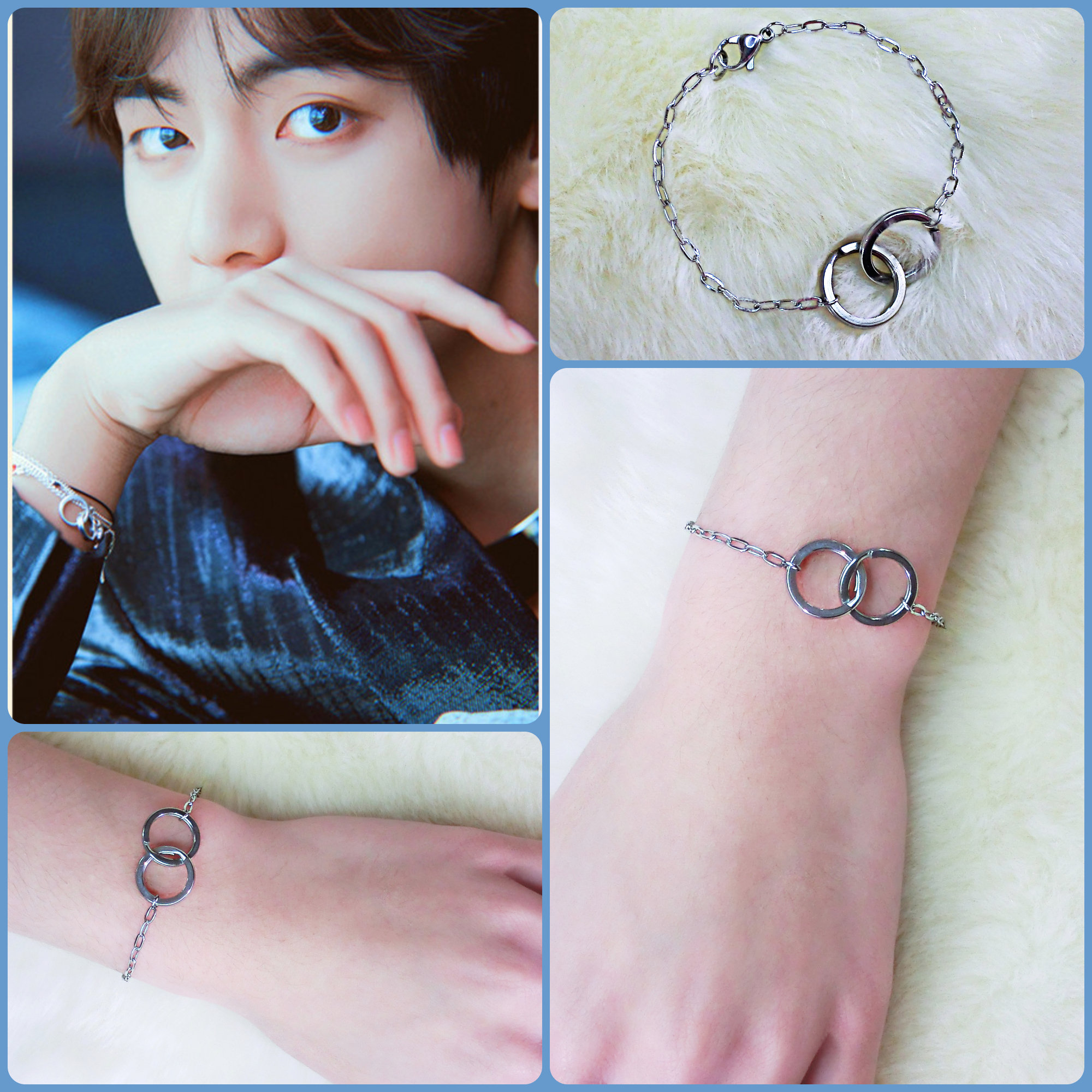 BTS V Style Interlocking Bracelet Etsy Australia