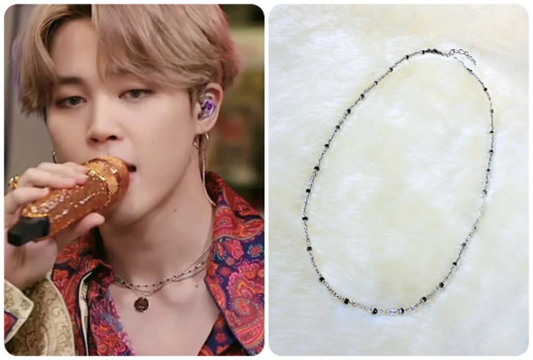 BTS Jimin Inspired Beaded Necklace, Army Love BTS, Dynamite