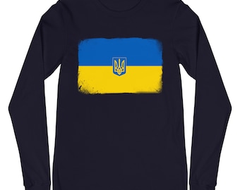 I Stand With Ukraine Flag T-Shirt - Support Ukraine Unisex Tee, Black, 5XL - View #5