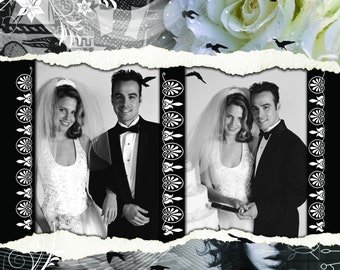 Wedding Photo Album PNG Templates, 12x12 Backgrounds/Frames Overlays, Photo Mask, Instant Download Set 12