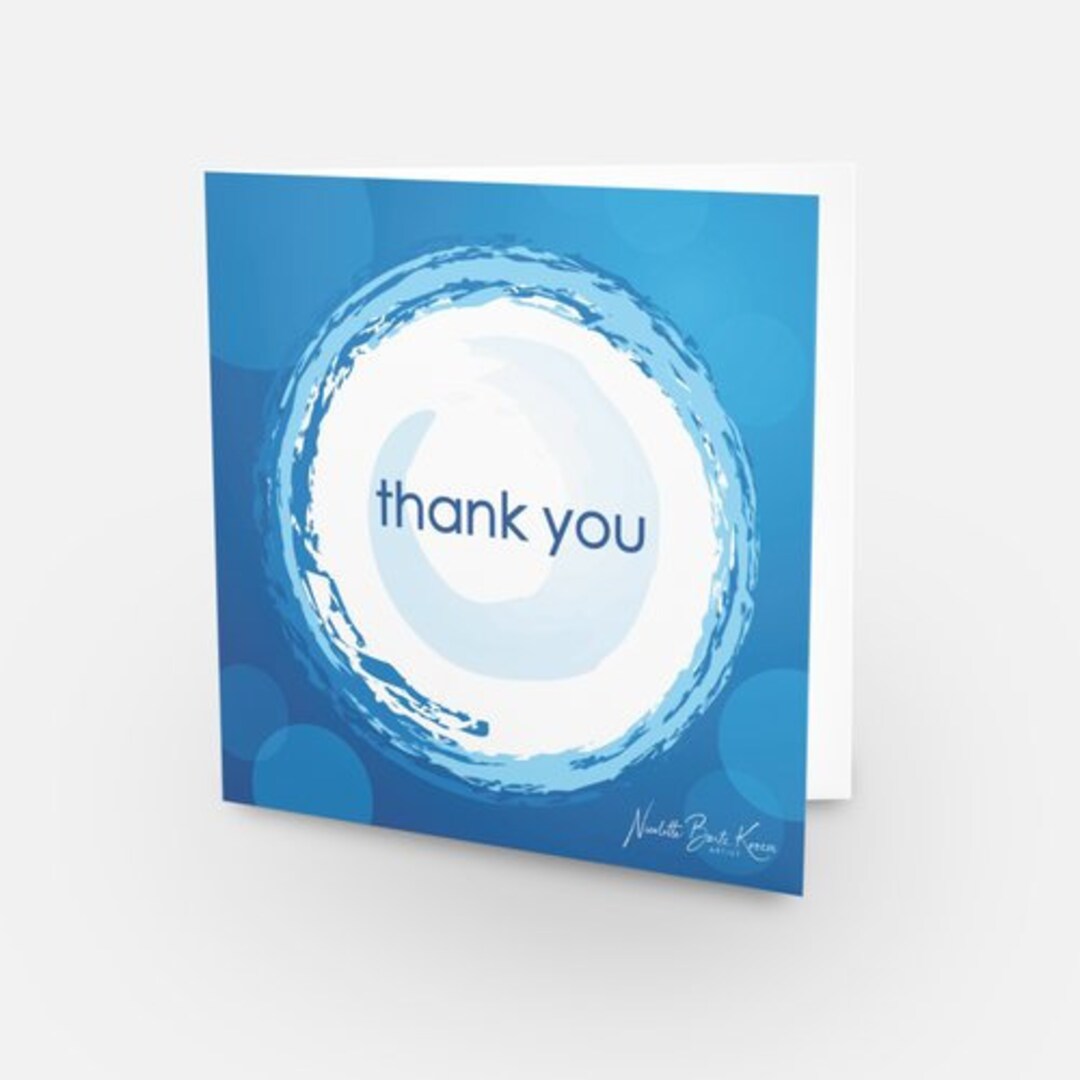 Blue Swirl Thank You - 5