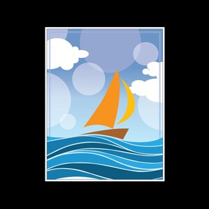 Sailing card with envelope