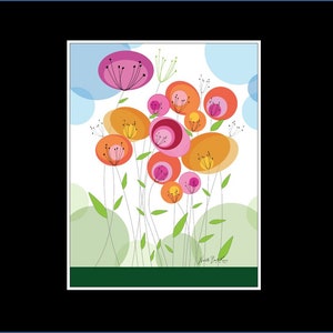 MCM Summer Flowers note cards - Summer Colors
