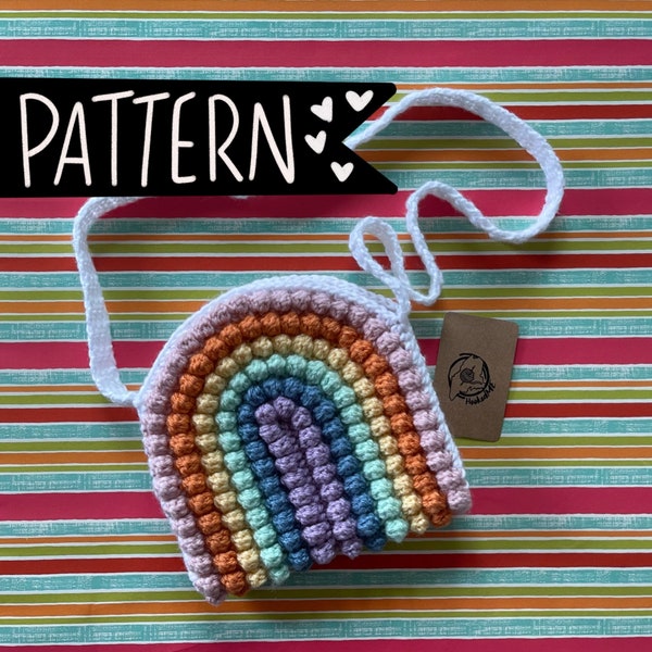 CROCHET PATTERN - the maggie bag - crochet rainbow bag - crochet bag - crochet purse - crossbody bag - crochet boho bag - digital download