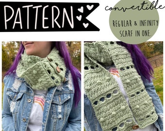 sunrise rock scarf - PDF pattern - crochet pattern - boho - scarf - infinity - convertible - bobble stitch - fall - accessories - winter