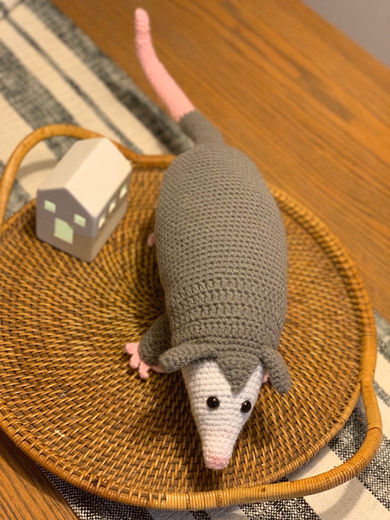 Crochet opossum possum stuffed animal amigurumi MADE | Etsy