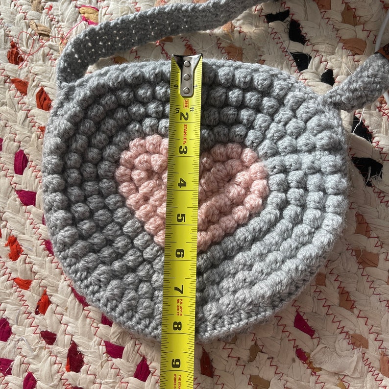 CROCHET PATTERN the rosie bag crochet heart bag crochet bag crochet purse crossbody bag crochet boho bag valentines day image 4