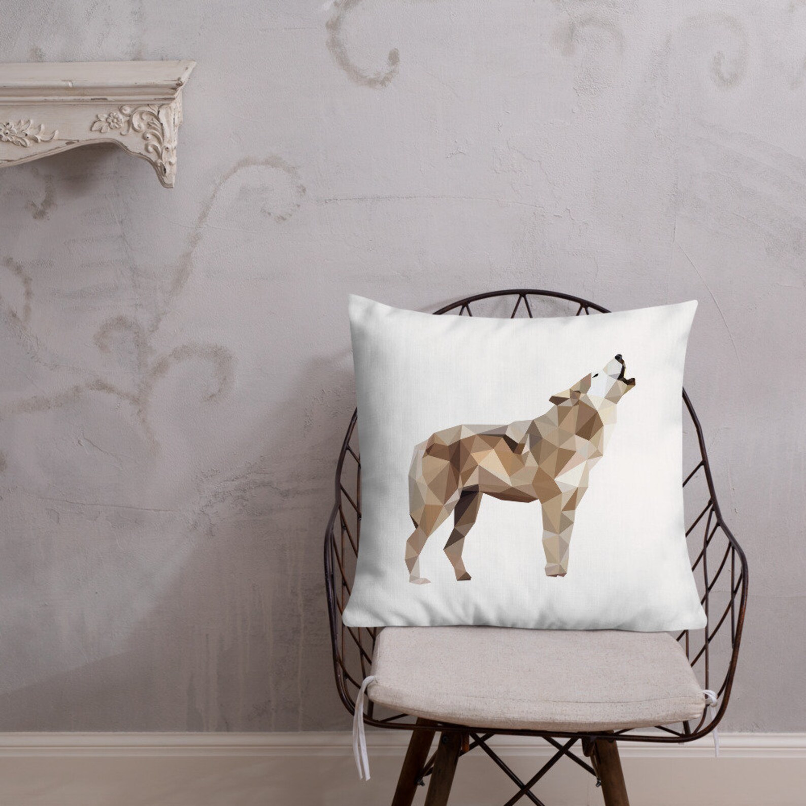 Wolf Premium Pillow Etsy