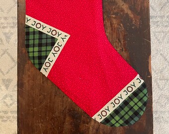 One-of-a-kind Fabric Christmas Stocking