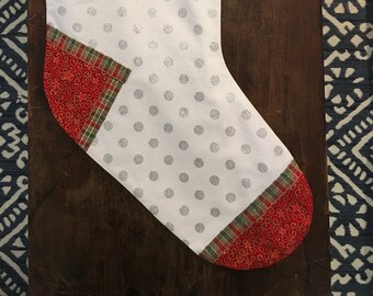 One-of-a-kind Fabric Christmas Stocking