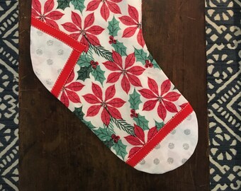 One-of-a-kind Fabric Christmas Stocking