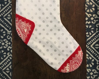 One-of-a-kind Fabric Christmas Stocking