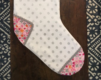 One-of-a-kind Fabric Christmas Stocking