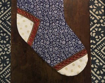 One-of-a-kind Fabric Christmas Stocking