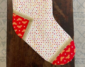 One-of-a-kind Fabric Christmas Stocking