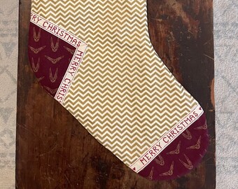 One-of-a-kind Fabric Christmas Stocking