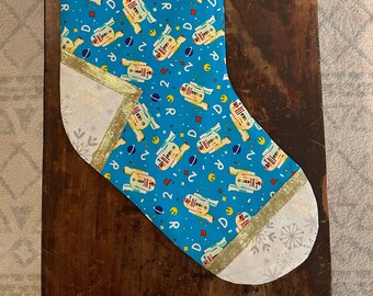 One-of-a-kind Fabric Christmas Stocking
