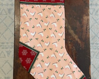 One-of-a-kind Fabric Christmas Stocking