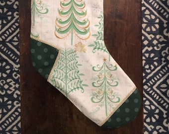 One-of-a-kind Fabric Christmas Stocking