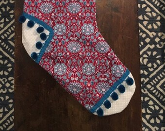 One-of-a-kind Fabric Christmas Stocking