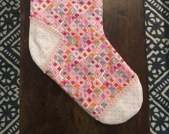 One-of-a-kind Fabric Christmas Stocking