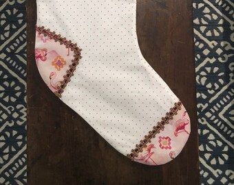 One-of-a-kind Fabric Christmas Stocking