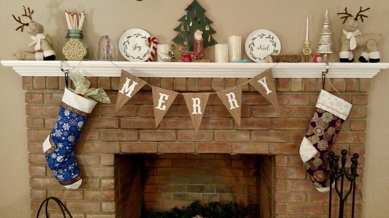 One-of-a-kind Fabric Christmas Stocking