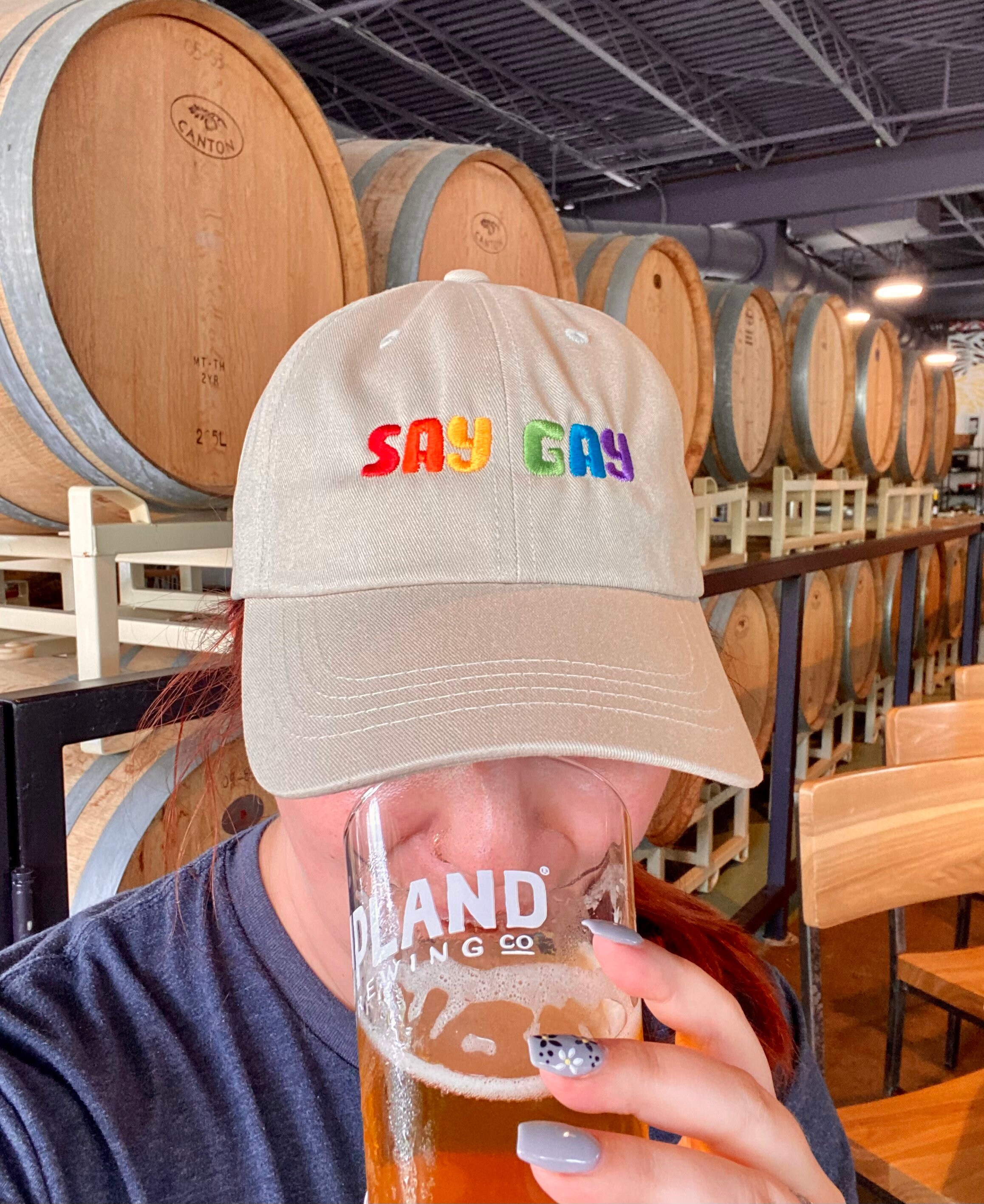 Say Gay Dad Hat | Say Gay Pride Hat | Rainbow Pride Hat | Pride Gifts | Say Gay Hat | LGBTQIA+ Hat | Say Gay RIghts