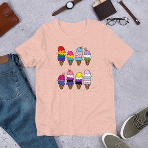 Pride Flagge Eistüte - Unisex T-Shirt | LGBTQ Pride Shirt | Pride Flagge Shirt | LGBTQIA+ T-Shirt | Pride Unisex-Shirt | Queer-Pride-T-Shirt