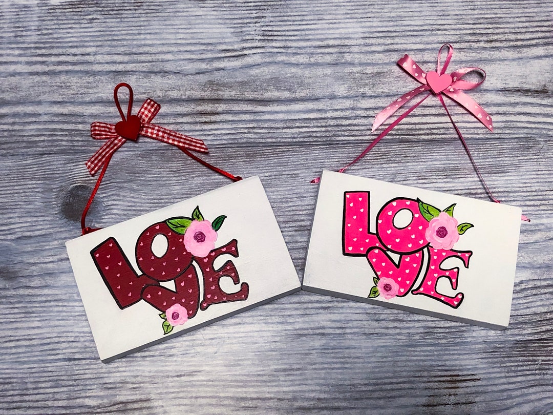 Love Signs Wall Decor/ Love Block Sign/ Valentines Day Etsy