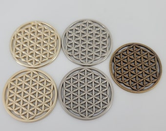 Flower of Life metal charm for orgonite Sacred Geometry seed of life, fruit of life metal casting Sacred Geometry Metal piece for orgonite