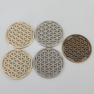 Flower of Life metal charm for orgonite Sacred Geometry seed of life, fruit of life metal casting Sacred Geometry Metal piece for orgonite