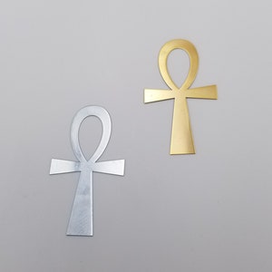 41) Egyptische Ankh kruissleutel van het leven orgonite Metalen sticker Heilige Geometrie Metalen symbolen Egyptisch kruis Ankh orgone metalen sticker piramide